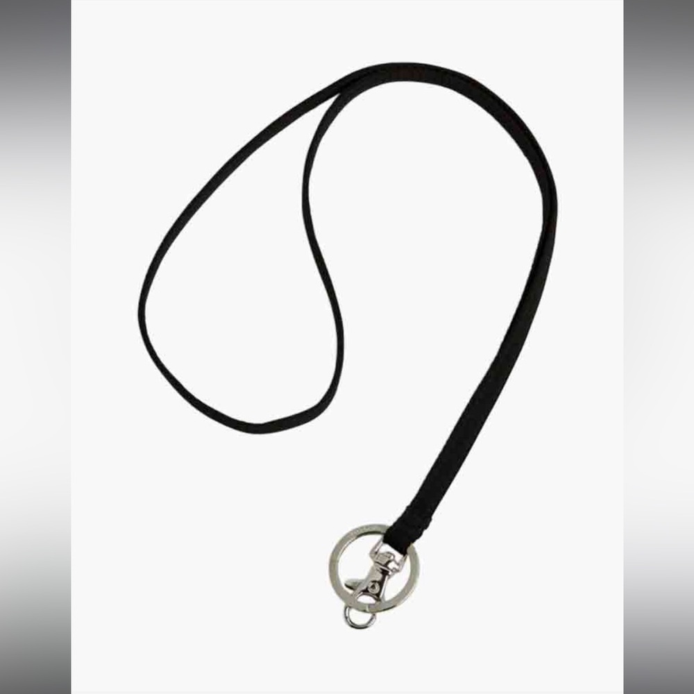 VERA BRADLEY Lanyard w/Signature Key Ring & ID Clip. Classic Black. BRAND NEW!